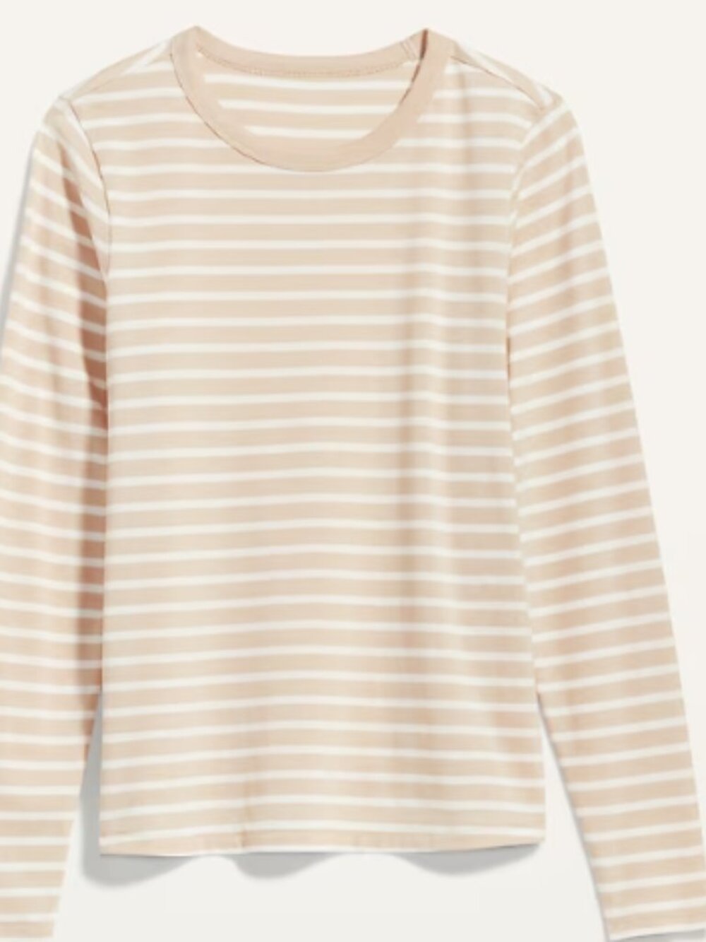 Old Navy Beige and White Striped Top